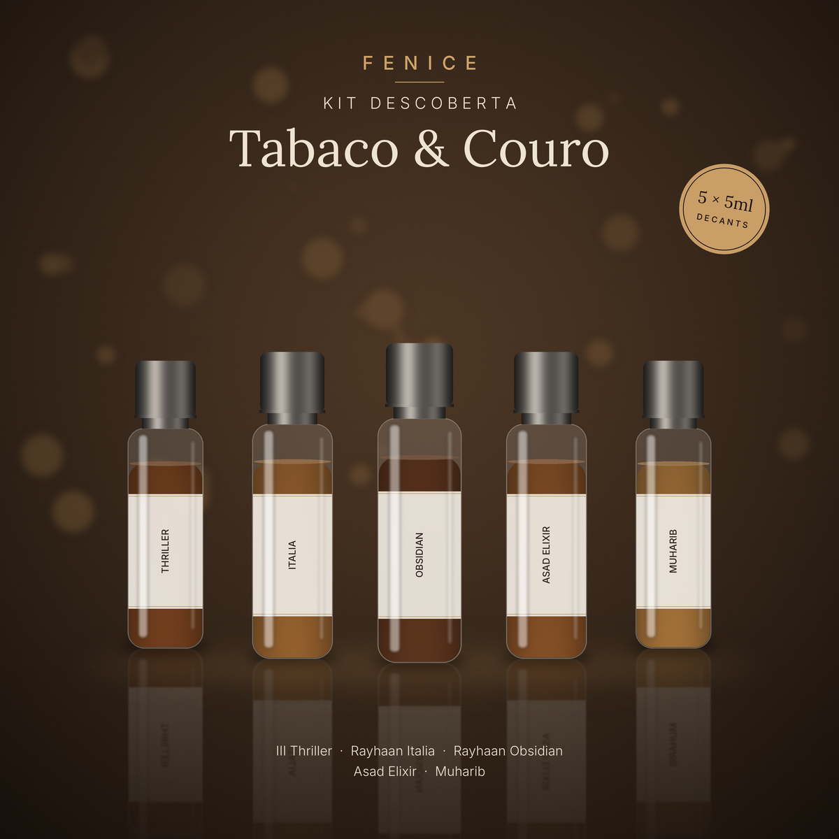KIT DESCOBERTA TABACO & COURO (5 x 5ML)